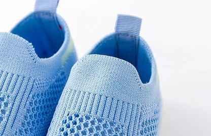 Infant & Toddler Mesh Knit Sneakers: Lightweight Non-Skid Prewalker Shoes for( 0-4T)