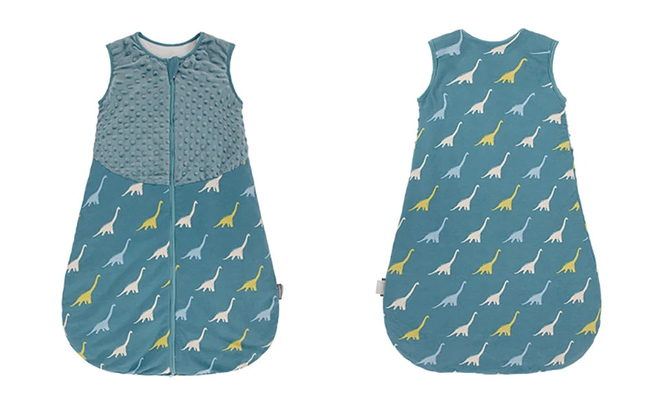 Baby Sleep Sack 1.5 TOG – Cotton Wearable Blanket Vest with Sensory Minky Dot Chest (3-24M)