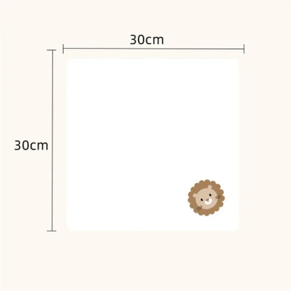 6-Layer Combed Cotton Muslin Washcloths – Ultra Soft & Embroidered (12" x 12")