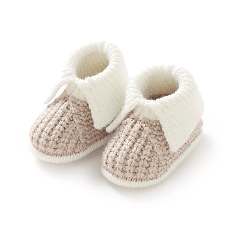 Boutique Style Cuffed Knit Baby Booties (0-18M)