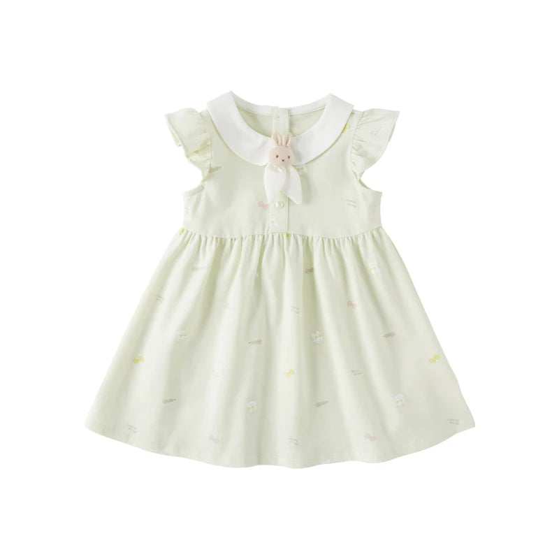 Girls Bunny Easter Dress - Cotton Summer Party Dress (24M-9Y)
