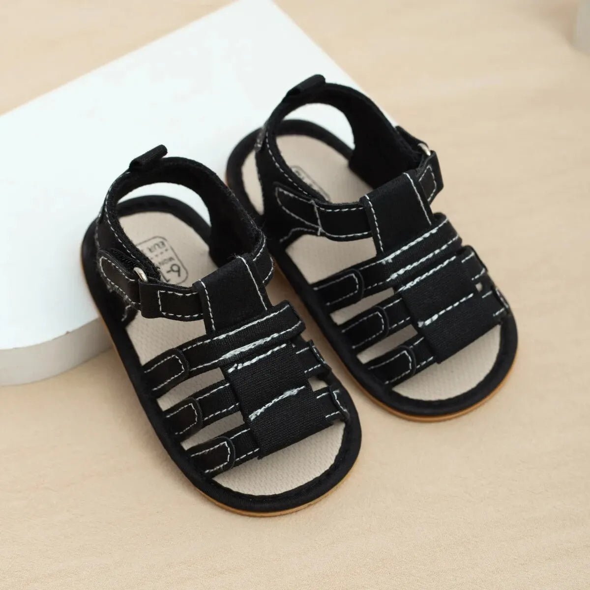Baby Boy First Walker Sandals - Non-Slip Rubber Sole Summer Shoes for Infants & Toddlers (0-18M)