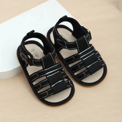 Baby Boy First Walker Sandals - Non-Slip Rubber Sole Summer Shoes for Infants & Toddlers (0-18M)