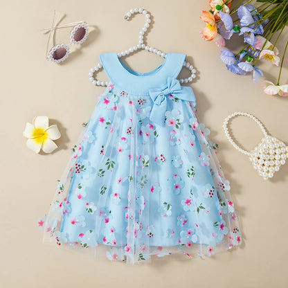 3D Floral Baby & Toddler Girl Princess Dress - Summer Mesh Tutu (3M-3T)