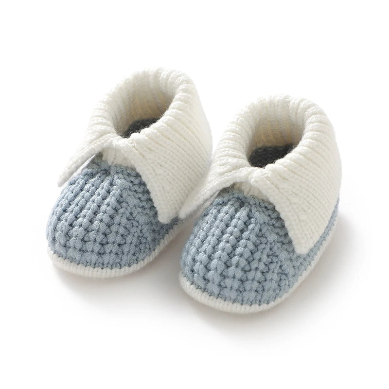 Boutique Style Cuffed Knit Baby Booties (0-18M)