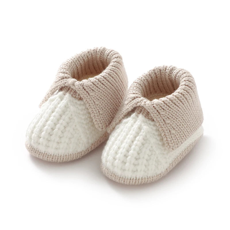 Boutique Style Cuffed Knit Baby Booties (0-18M)
