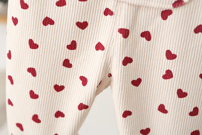 Toddler Corduroy Overalls – Heart Embroidery & Print Bib Pants (9M-4T)