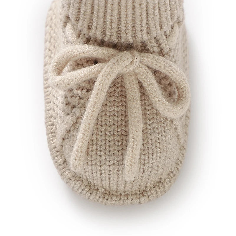 Plush High-Cuff Knit Baby Booties (0-18M)