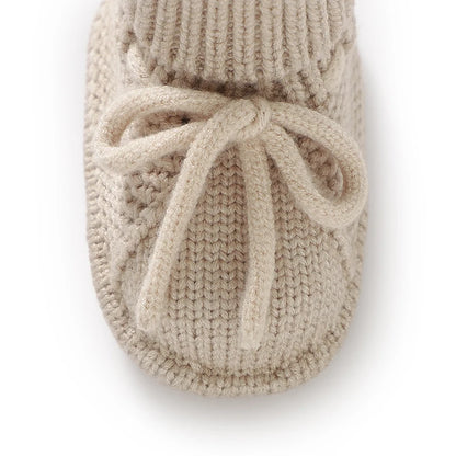 Plush High-Cuff Knit Baby Booties (0-18M)