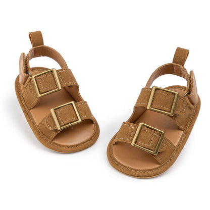 Infant Boys Casual Buckle Beach Sandals - Anti-Slip Soft-Sole First Walkers (0-18M)