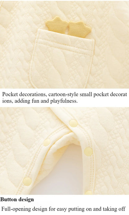 Soft Quilted Cotton Kimono Romper | Newborn Side-Tie Bodysuit