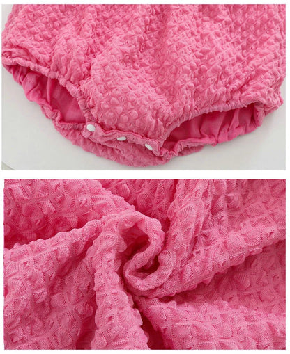 Baby Girl Butterfly Wing Summer Romper - Korean Style Floral Sleeveless Bodysuit (0-24M)