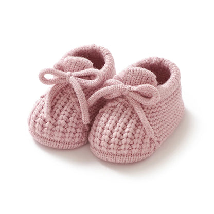 Textured Rib Knit Baby Booties (0-18M)