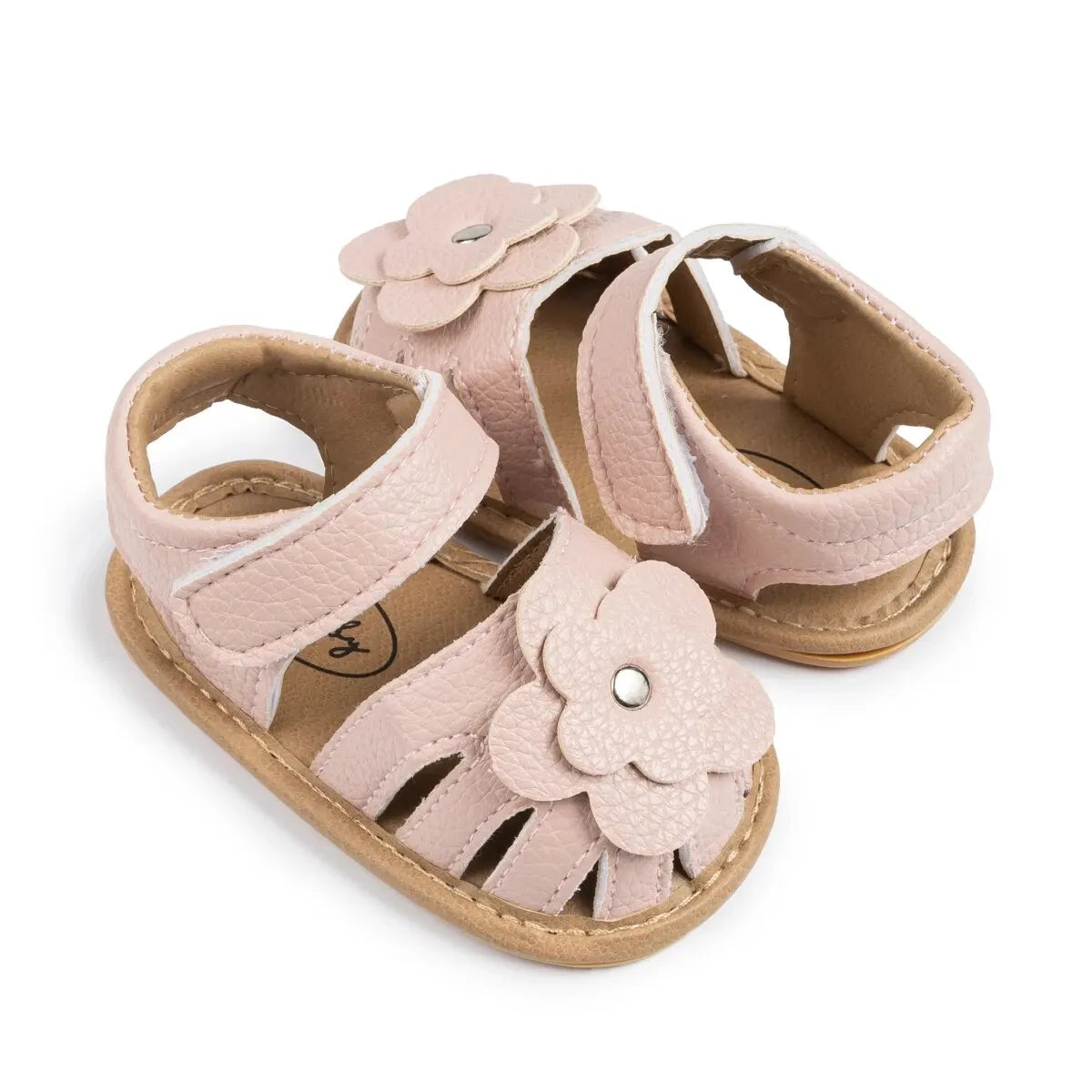 Infant Baby Girl Flower Sandals - Soft Sole Non-Slip First Walkers (0-18M)