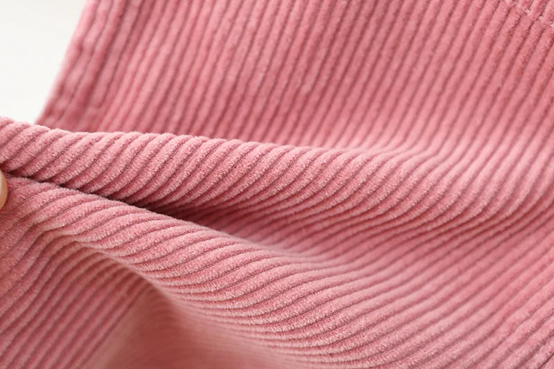 Cute Flower Corduroy Overalls for Toddler Girls - Spring Cotton Jumpsuit (9M-4T)