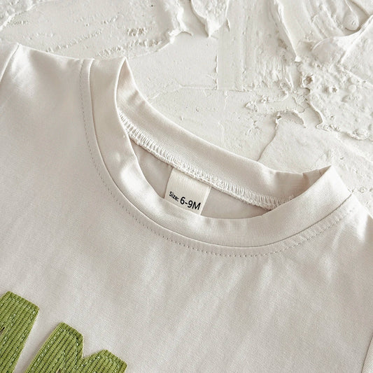 Mama's Boy 2-Piece Baby Boy Summer Clothes Set - Ribbed Shorts & Short Sleeve T-Shirt (6M-3T)