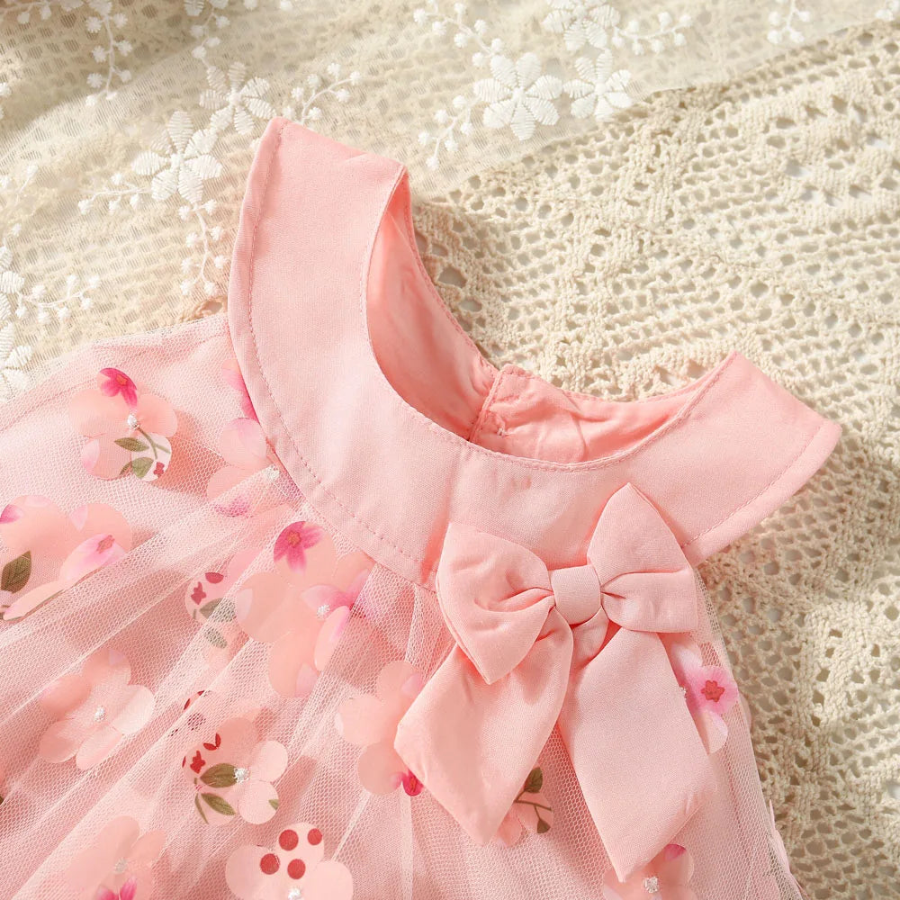 3D Floral Baby & Toddler Girl Princess Dress - Summer Mesh Tutu (3M-3T)