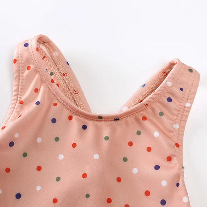 Girls Cross-Back Ruffle Swimsuit & Sun Cap Set – Premium Boho Prints (9M–9Y)