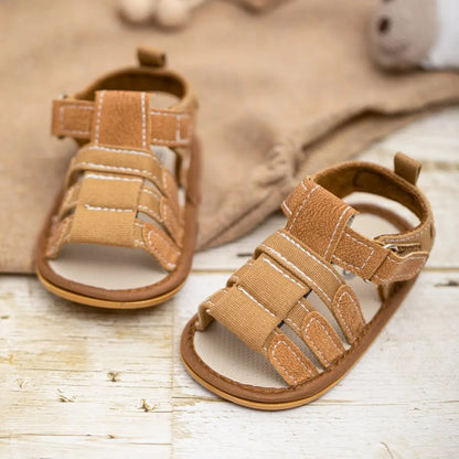 Baby Boy First Walker Sandals - Non-Slip Rubber Sole Summer Shoes for Infants & Toddlers (0-18M)