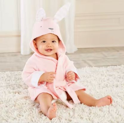Toddler Hooded Bathrobe - Soft Terrycloth Animal & Nature Themes