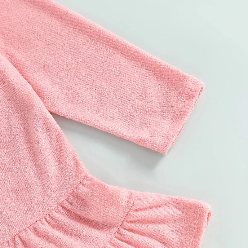 Girls Hooded Swim Coverup - Zip-Up Terry Cloth Beach Robe & Towel Dress (1-8Y)