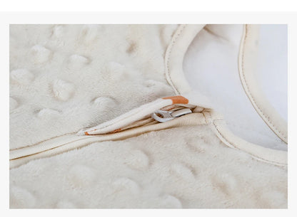 Baby Sleep Sack 1.5 TOG – Cotton Wearable Blanket Vest with Sensory Minky Dot Chest (3-24M)