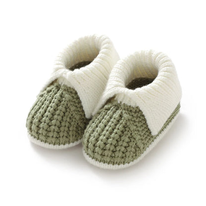 Boutique Style Cuffed Knit Baby Booties (0-18M)