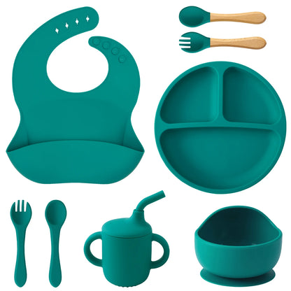 Complete 8-Piece Silicone Feeding & Weaning Set