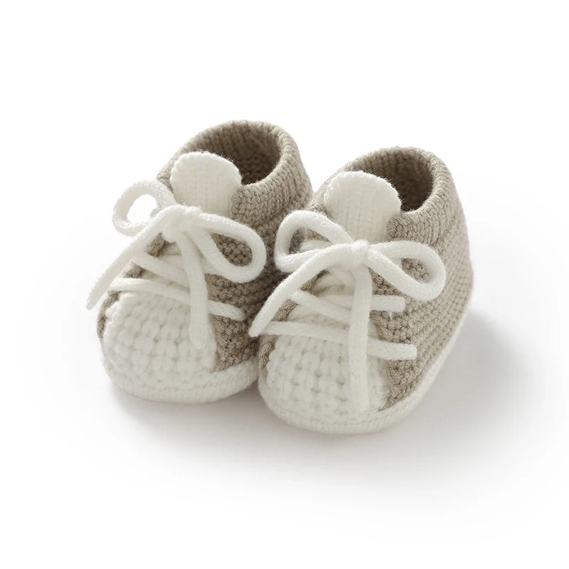 Sneaker Style Knit Baby Booties (0-18M)