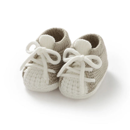 Sneaker Style Knit Baby Booties (0-18M)