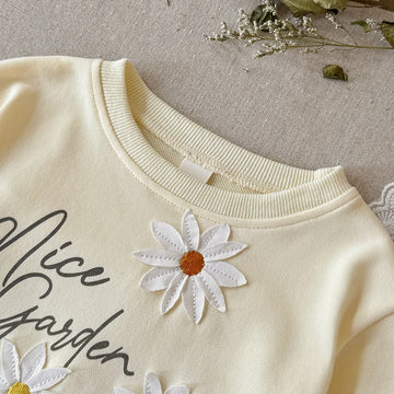 Baby Girl 2-Piece Spring Outfit | Daisy Embroidered Tulle Hem Top & Ribbed Leggings (6M-3T)