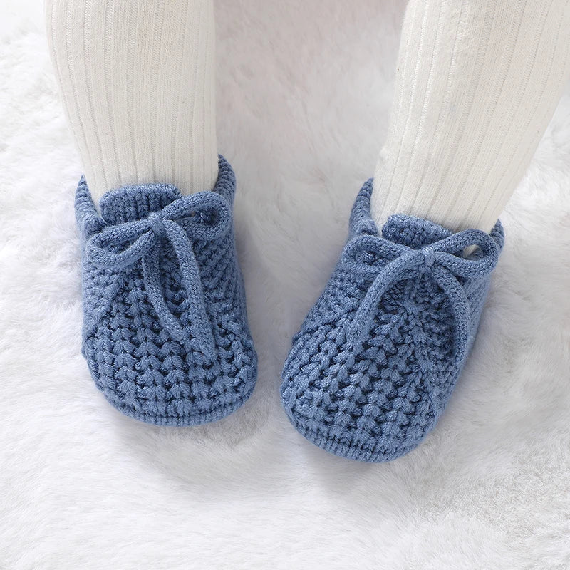 Textured Rib Knit Baby Booties (0-18M)