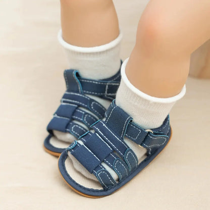 Baby Boy First Walker Sandals - Non-Slip Rubber Sole Summer Shoes for Infants & Toddlers (0-18M)