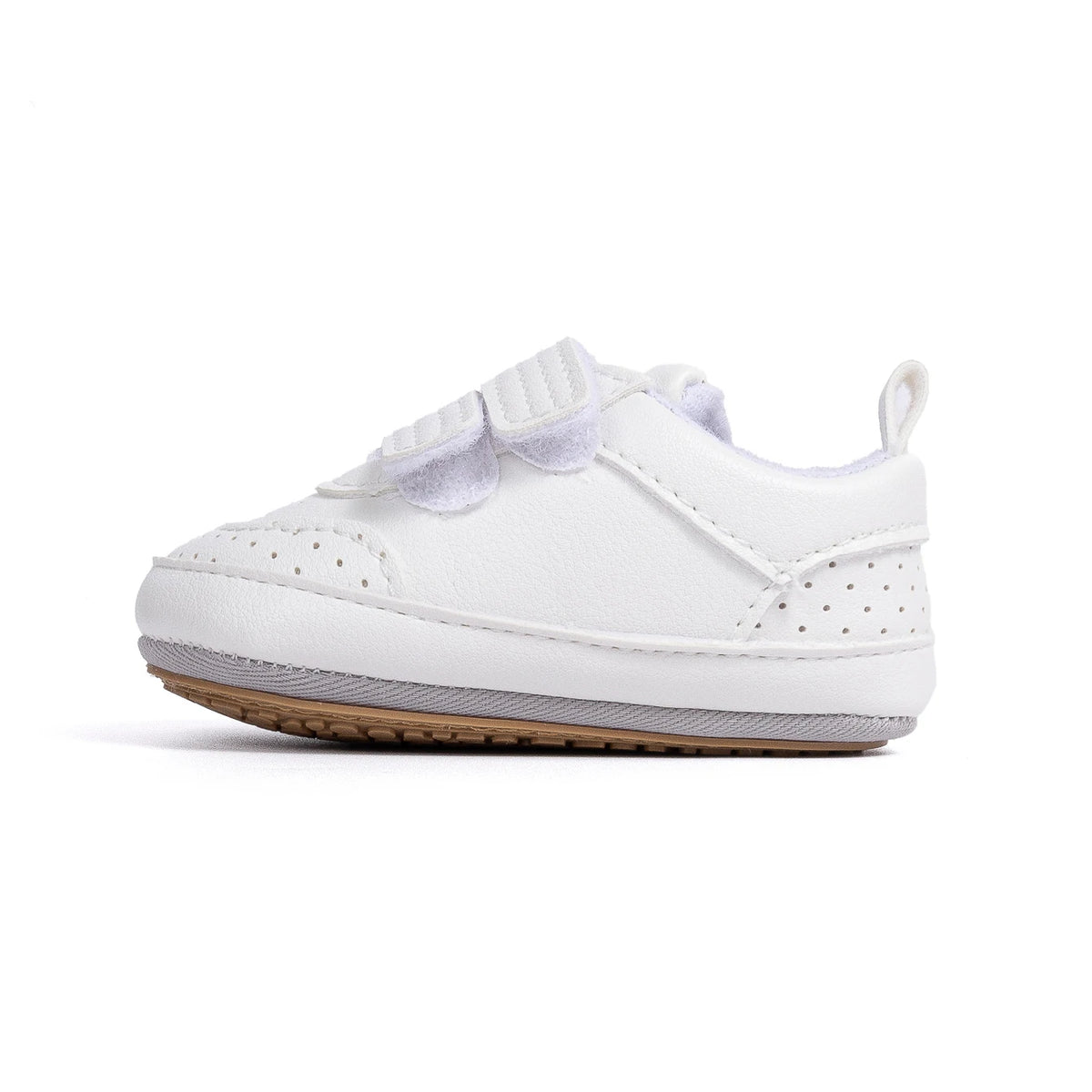 Infant White Classic Soft Sole Sneakers - First Walkers (0-18M)