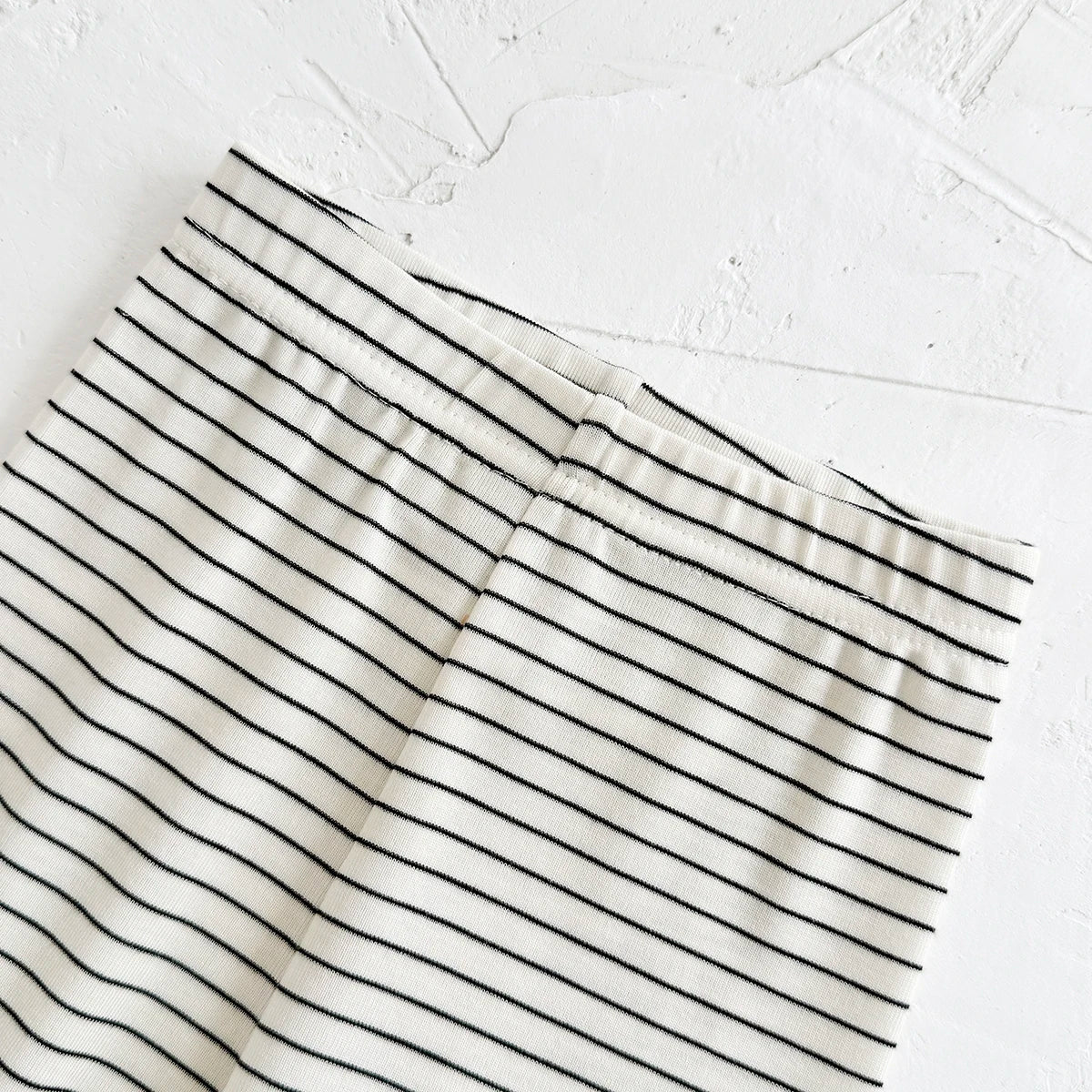 Bon Appétit Croissant Baby Set | French Style Cotton Top & Striped Leggings (6M-3T)