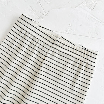 Bon Appétit Croissant Baby Set | French Style Cotton Top & Striped Leggings (6M-3T)