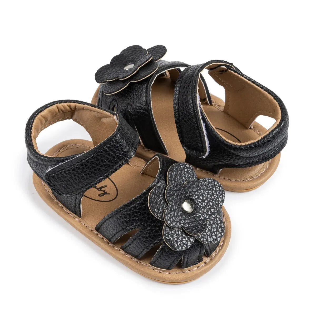 Infant Baby Girl Flower Sandals - Soft Sole Non-Slip First Walkers (0-18M)