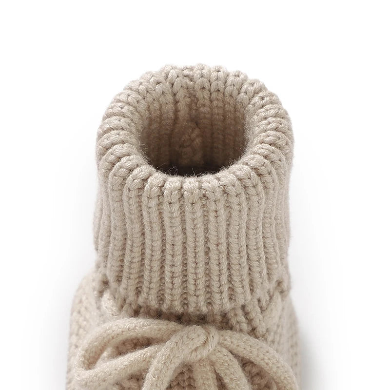 Plush High-Cuff Knit Baby Booties (0-18M)