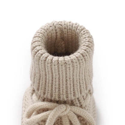Plush High-Cuff Knit Baby Booties (0-18M)