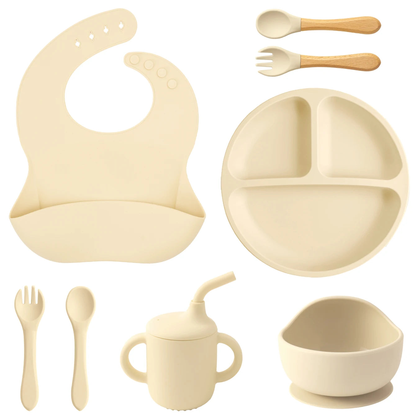 Complete 8-Piece Silicone Feeding & Weaning Set