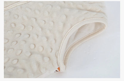 Baby Sleep Sack 1.5 TOG – Cotton Wearable Blanket Vest with Sensory Minky Dot Chest (3-24M)