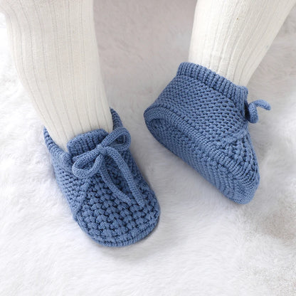 Textured Rib Knit Baby Booties (0-18M)