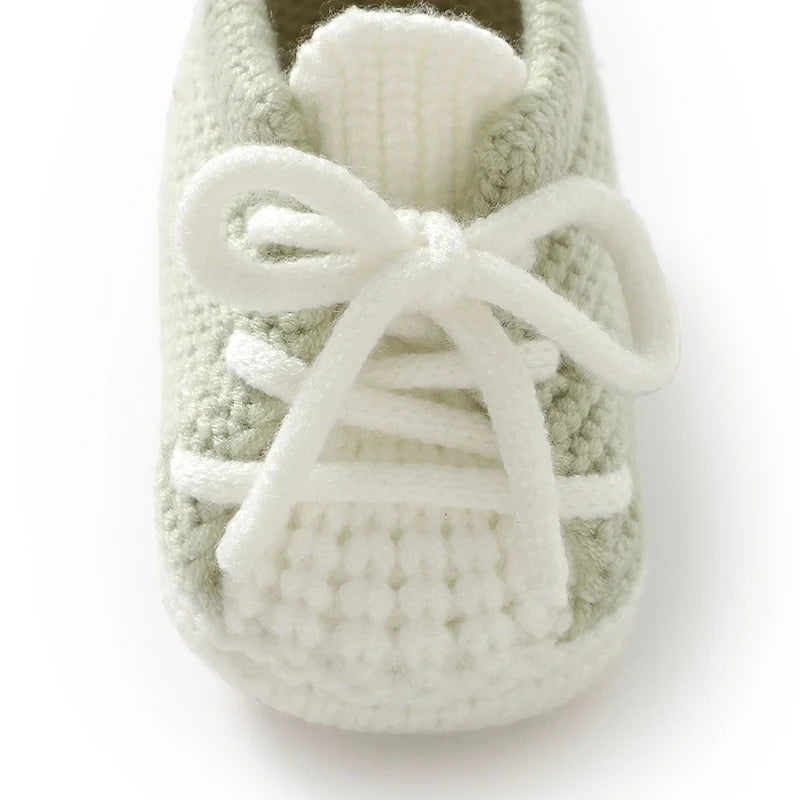 Sneaker Style Knit Baby Booties (0-18M)