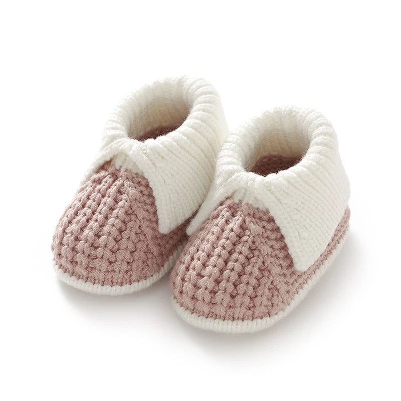Boutique Style Cuffed Knit Baby Booties (0-18M)