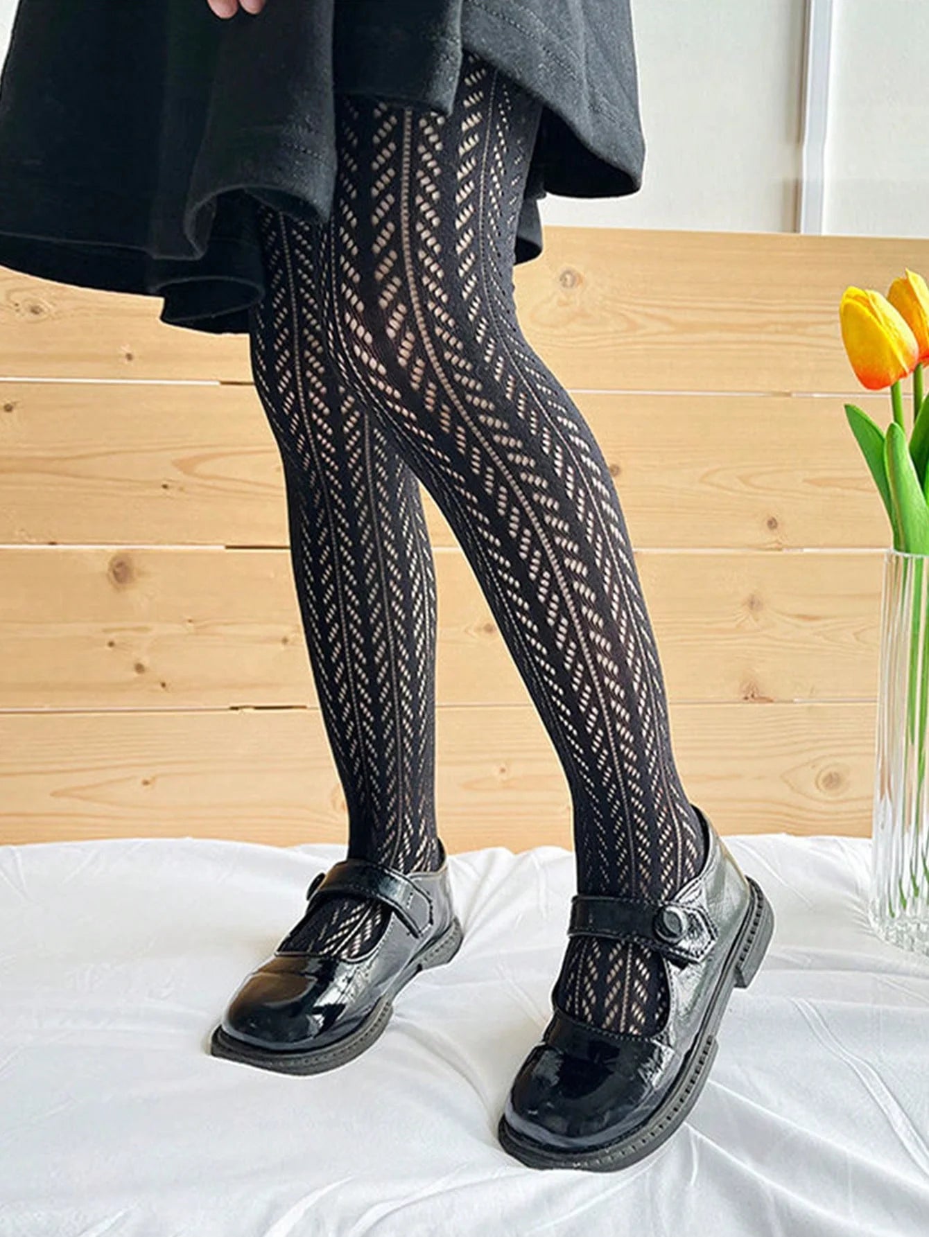 Baby & Toddler Girls Summer Pointelle Tights - Mesh Patterned Pantyhose 2-Pack (12M-12Y)
