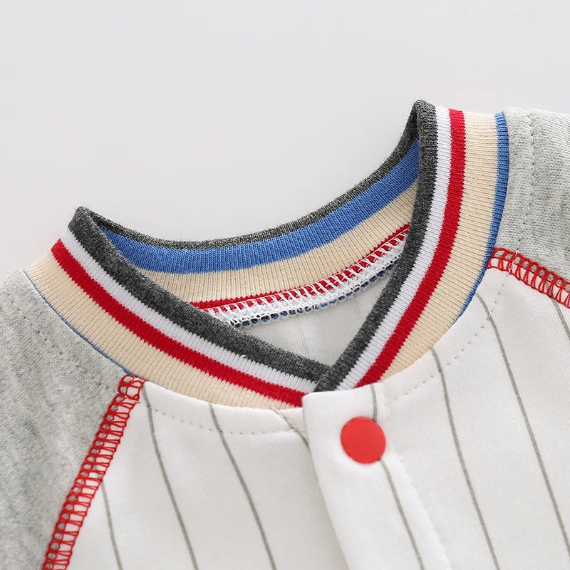 Mommy's All-Star Baby Boy Baseball Shortall - Pure Cotton Victory Jersey (0-18M)