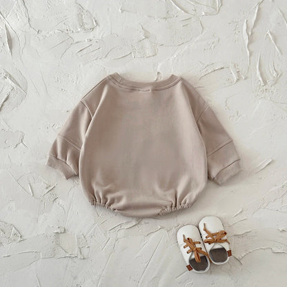 Dinosaur Embroidered Baby Romper - 100% Cotton Sweatshirt Bodysuit for Newborns & Toddlers (1-18 Months)