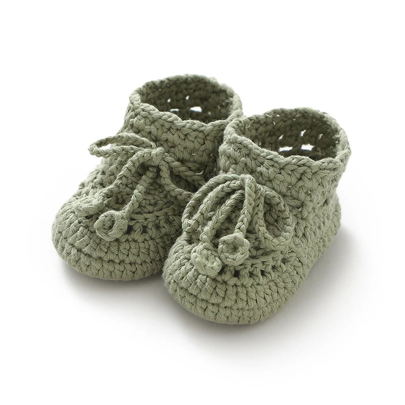 Vintage-Inspired Moccasin Knit Baby Booties (0-18M)