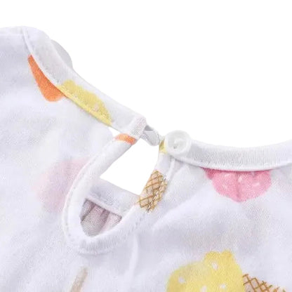 Baby Girls' Cotton Ribbed Romper Set - 2-Pack Short Sleeve & Sleeveless Jumpsuits (0-12M)