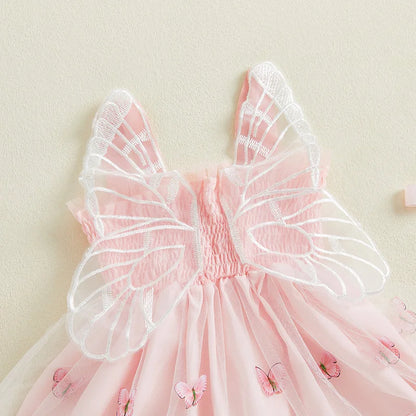 Butterfly Fairy Princess Dress - Tulle Embroidery Tutu (6M-4T)
